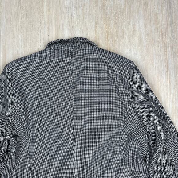 Nine West Microcheck Double Breasted Career Classic Workwear Blazer Jacket Large - Picture 13 of 15